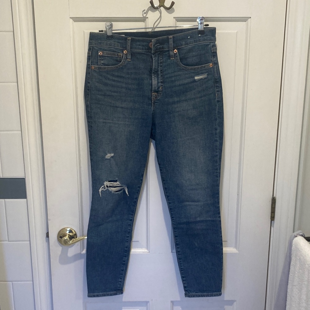 Classic Blue Distressed Women's Jeans